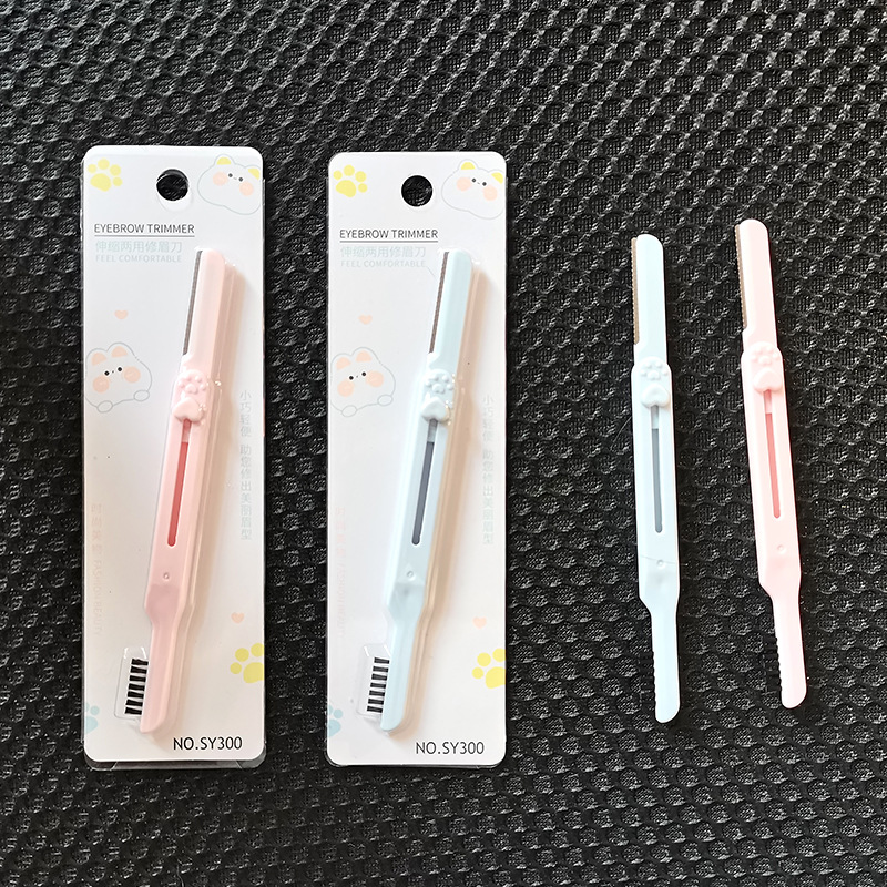 LMLTOP Eyebrow Comb, double-head, two-in-one, telescopic and dual-purpose eyebrow scraper wholesale SY300 undefined