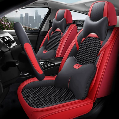 2025 New All-Inclusive Full-Leather Honda | Four Seasons Pad - passion-red-pi-bingsi-deluxe-version-with-square