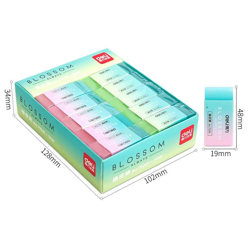 Карандаш-ластик Deli 71081 Jelly color gradient eraser: стирает без следов, для учеников