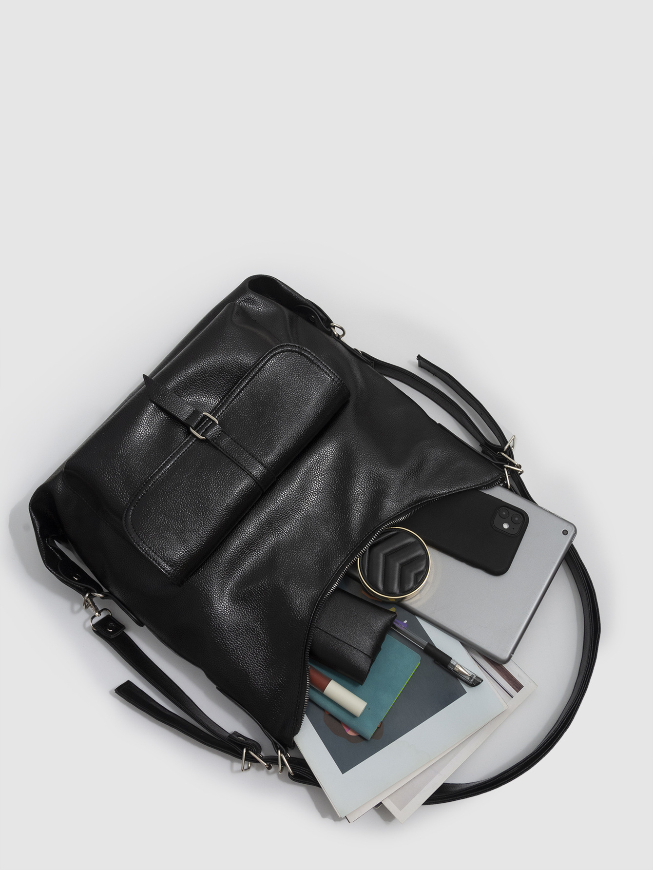 Sac à bandoulière simple de grande capacité pour sacs à dos décontractés pour femmes_voghion.com