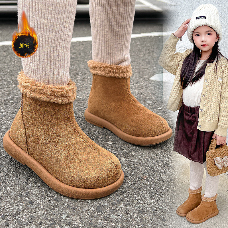 Botas de algodón para niñas invierno 2025 nuevas botas de nieve para niños botas de lana cálidas gruesas botas cortas botas de lana más botas de lana image 3