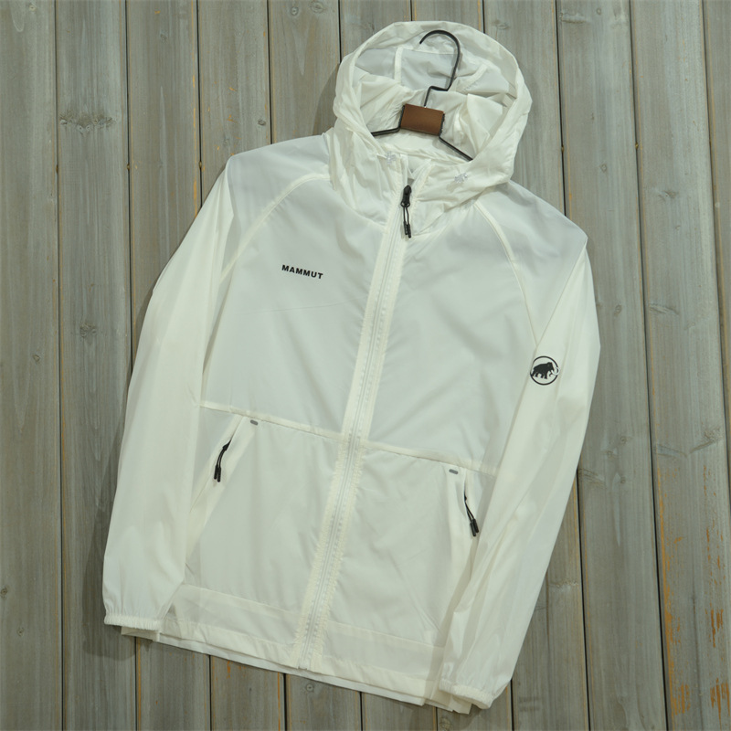 Mammut Mammoth 2025 Trendy Brand Loose Hooded Korean Style Zipper Sports Youth Thin Sun Protection Jacket