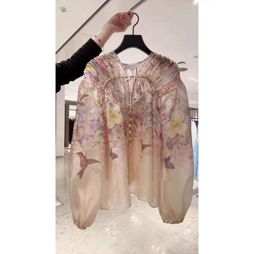 Elegant apricot spring design shirt