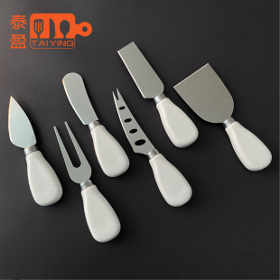 Factory Direct cheese shovel cheese knife kit mini butter knife household spatula stainless steel ceramic cheese knife
