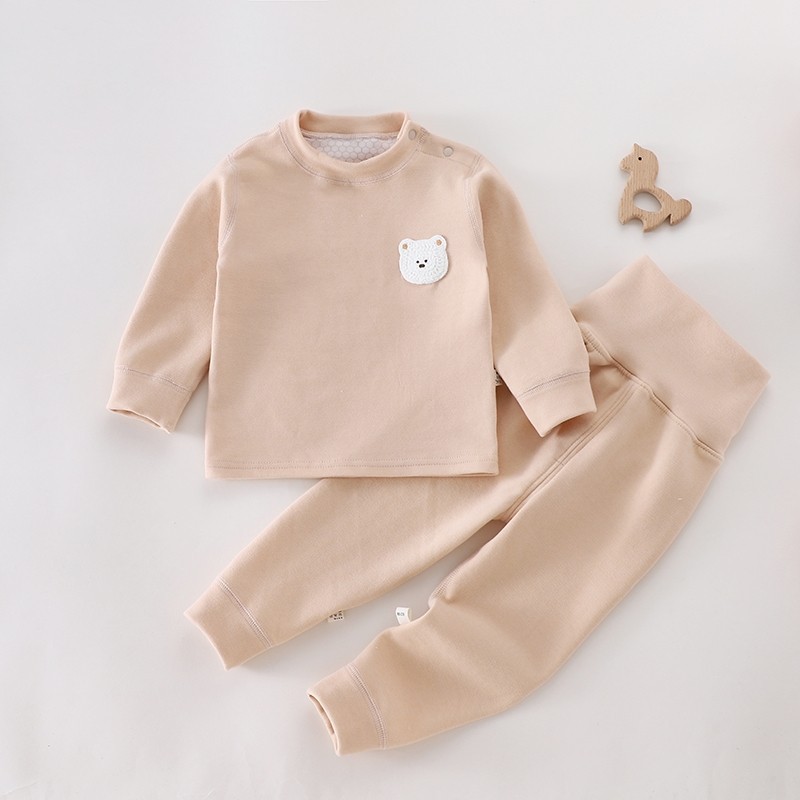 2025 nuevo conjunto de ropa interior cálida para niños chaqueta de otoño pantalones de otoño para hombres y mujeres camisetas de camisa de terciopelo de doble cara pijamas ropa para el hogar