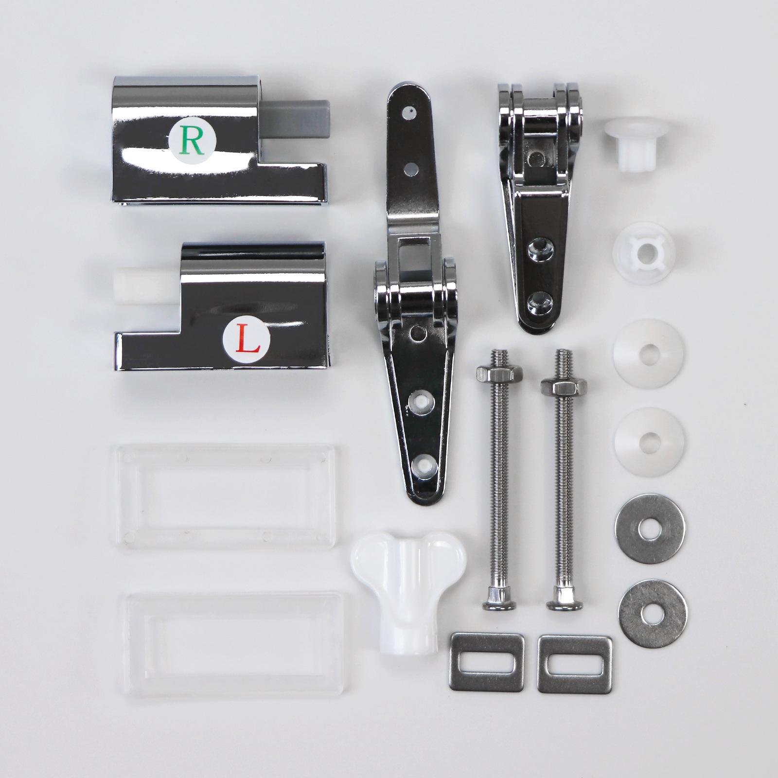 Bisagra de la tapa del inodoro Material ABS Galvanoplastia de aleación de zinc Bisagra de la tapa del inodoro estilo pico de pato con caída lenta