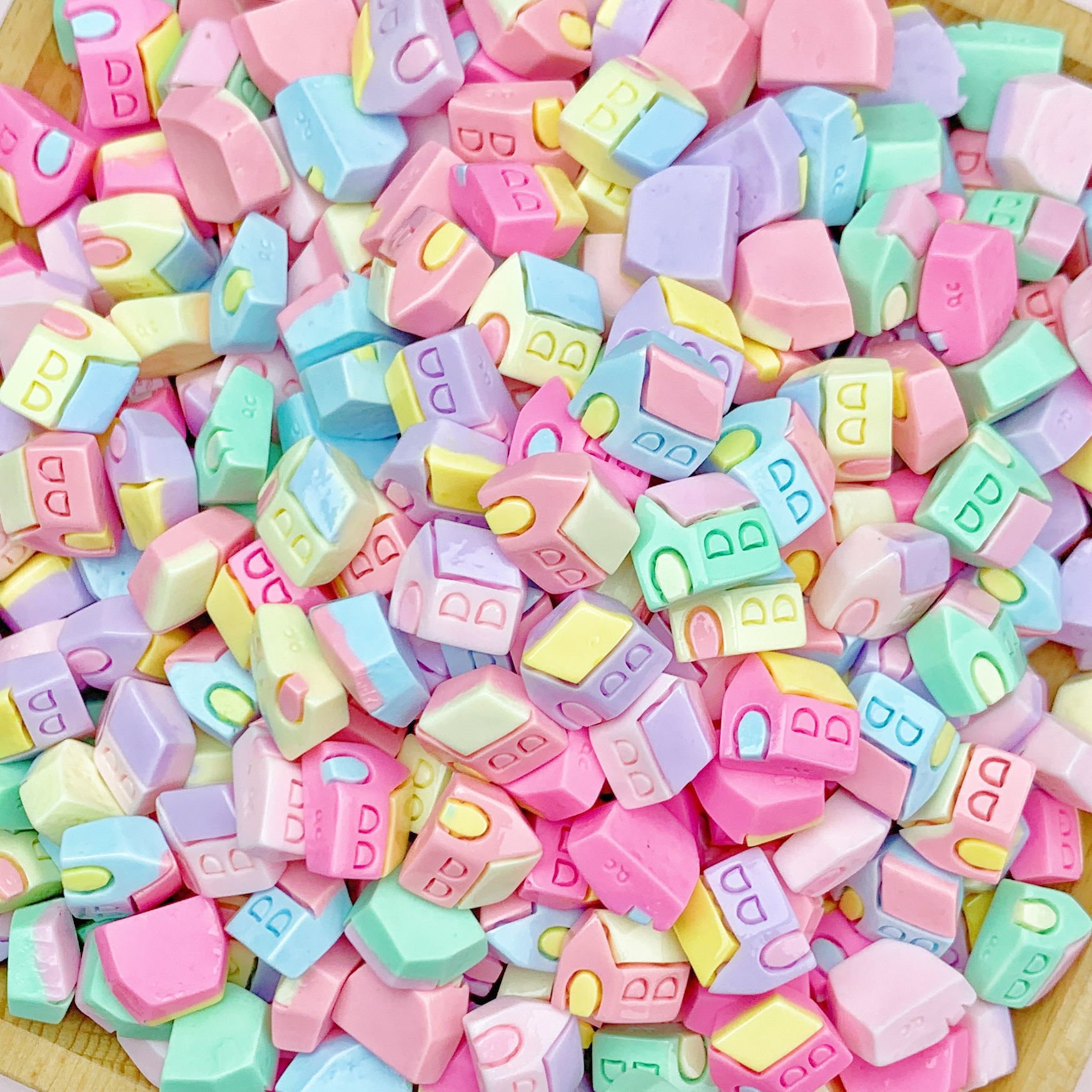 Mini cuatro-ángulo accesorios de resina nebulosa tamaño pequeño joyería de uñas estrella color caramelo espárragos horquilla tocado Accesorios