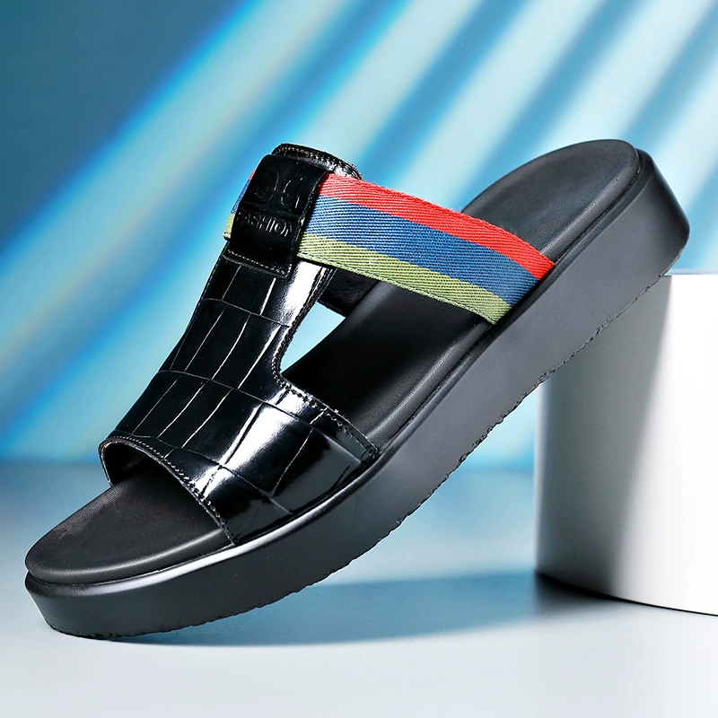 Модные мужские летние уличные тапочки в стиле TikTok, новые модные мужские шлепанцы.