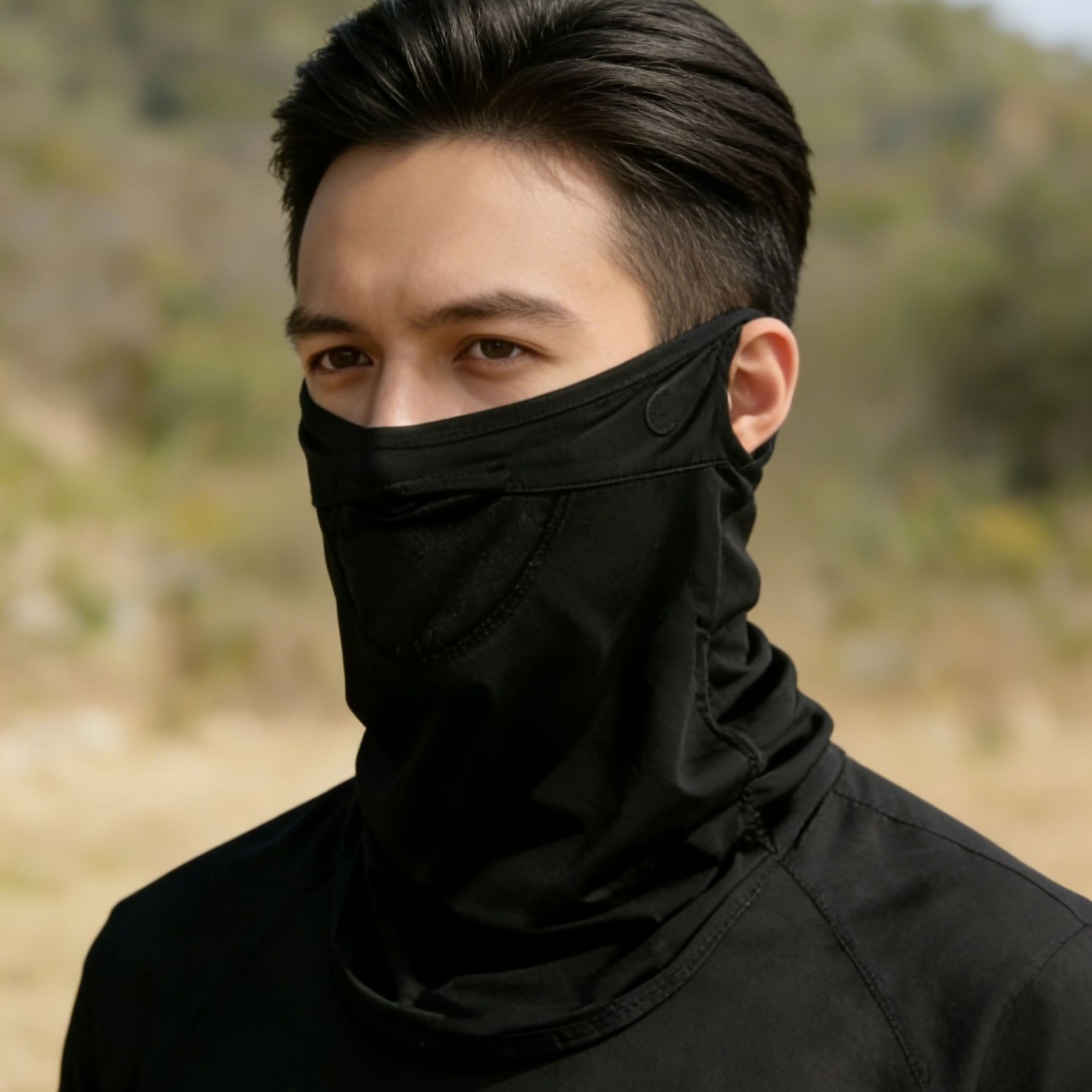 Customized Summer Ice Silk Sun Protection Mask, Full Face Uv Protection, Outdoor Cycling and Fishing Mask, Dustproof Neck Protection Mask