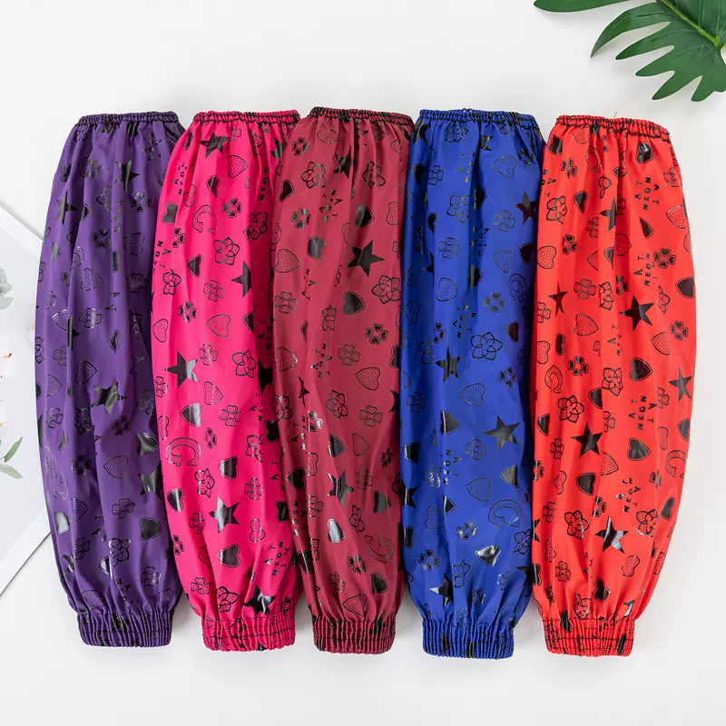 四针花皮袖套加厚防水皮防污保暖护袖四劳保套袖皮革成人袖套批发