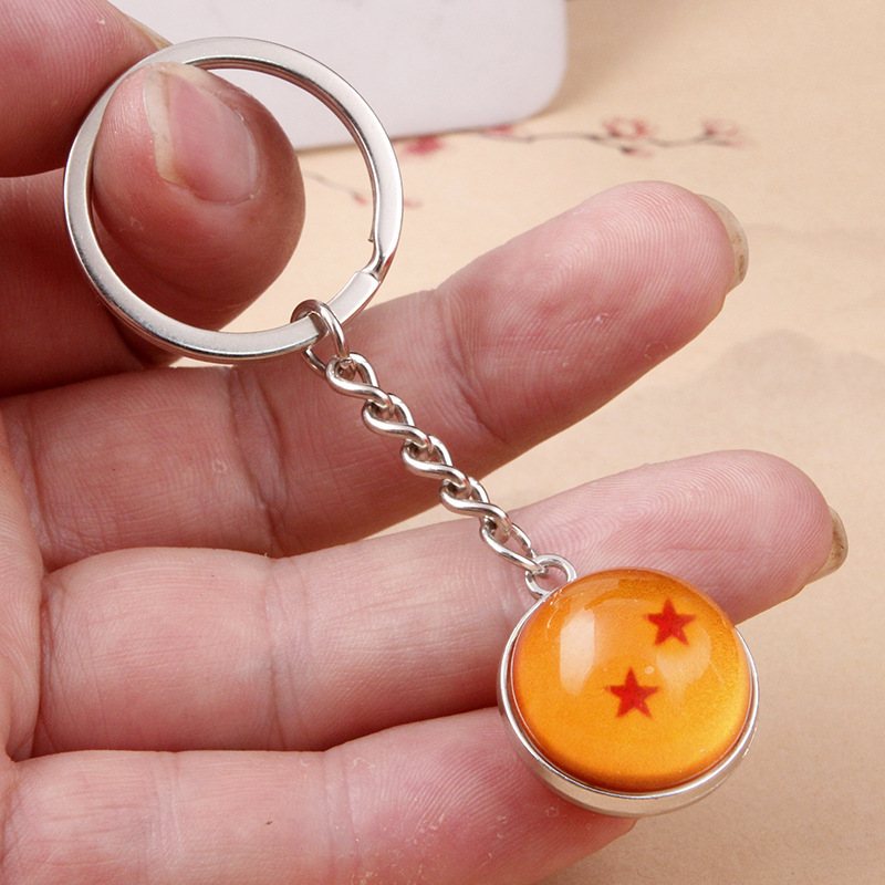 クロスボーダー temu ドラゴンボールタイムジェムキーホルダーペンダントクロスボーダーアクセサリー両面ガラスボールペンダントキーホルダー|undefined