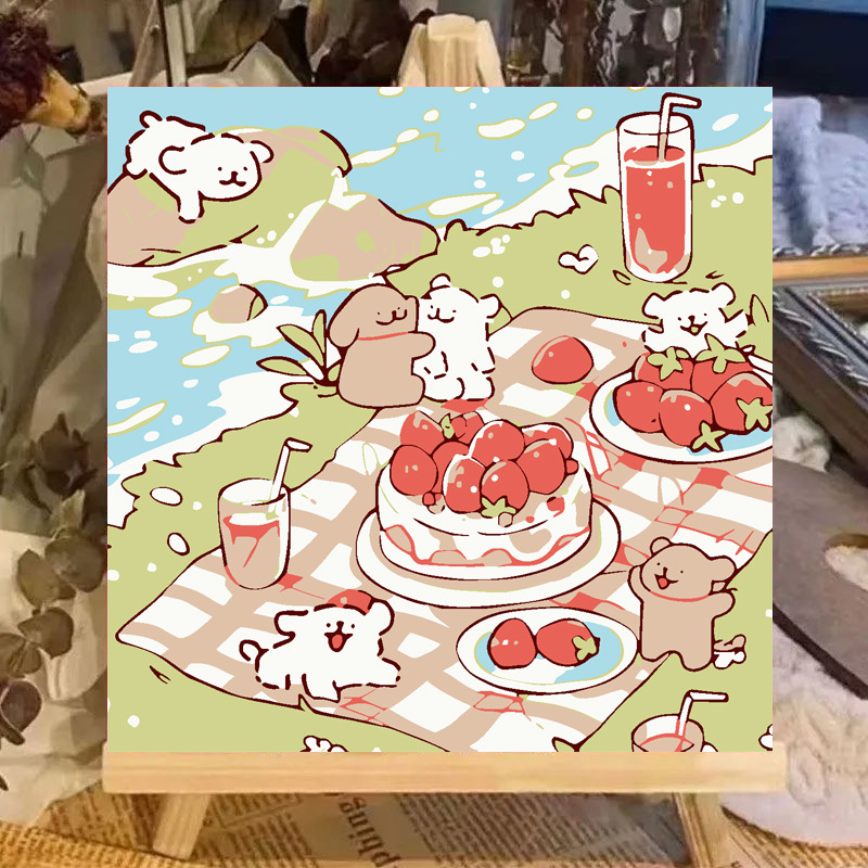 R154 / 20*20cm paint+brush+backing board