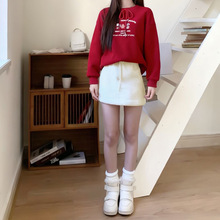 �װ�ɫ���ë��ȹŮ�ﶬ��2025�¿������@��С����a�ְ��ΰ���ȹ