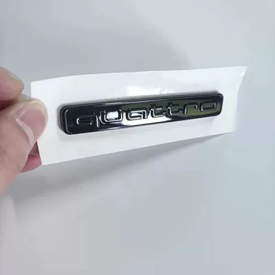 Sline side sport exterior trim, Car logo - standard-quattro-glossy-all-black