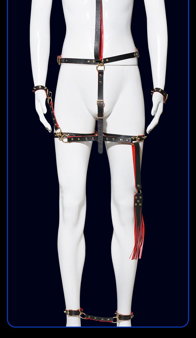 SM Waist Restraint Set with Leather and Metal Details for Adult Couples — detail image 7