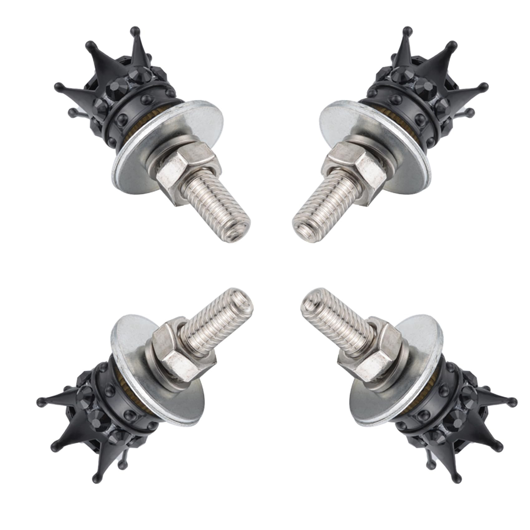 Befestigungselemente Glänzende Montagebolzen Kennzeichenschrauben-Set, geeignet für Autos und Motorräder_voghion.com