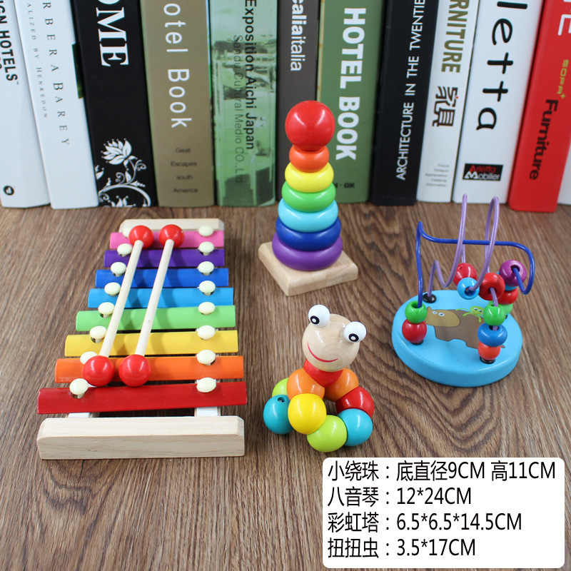 작은 와인딩 비드 + 옥타브 + 레인보우 타워 + 꼬인 웜