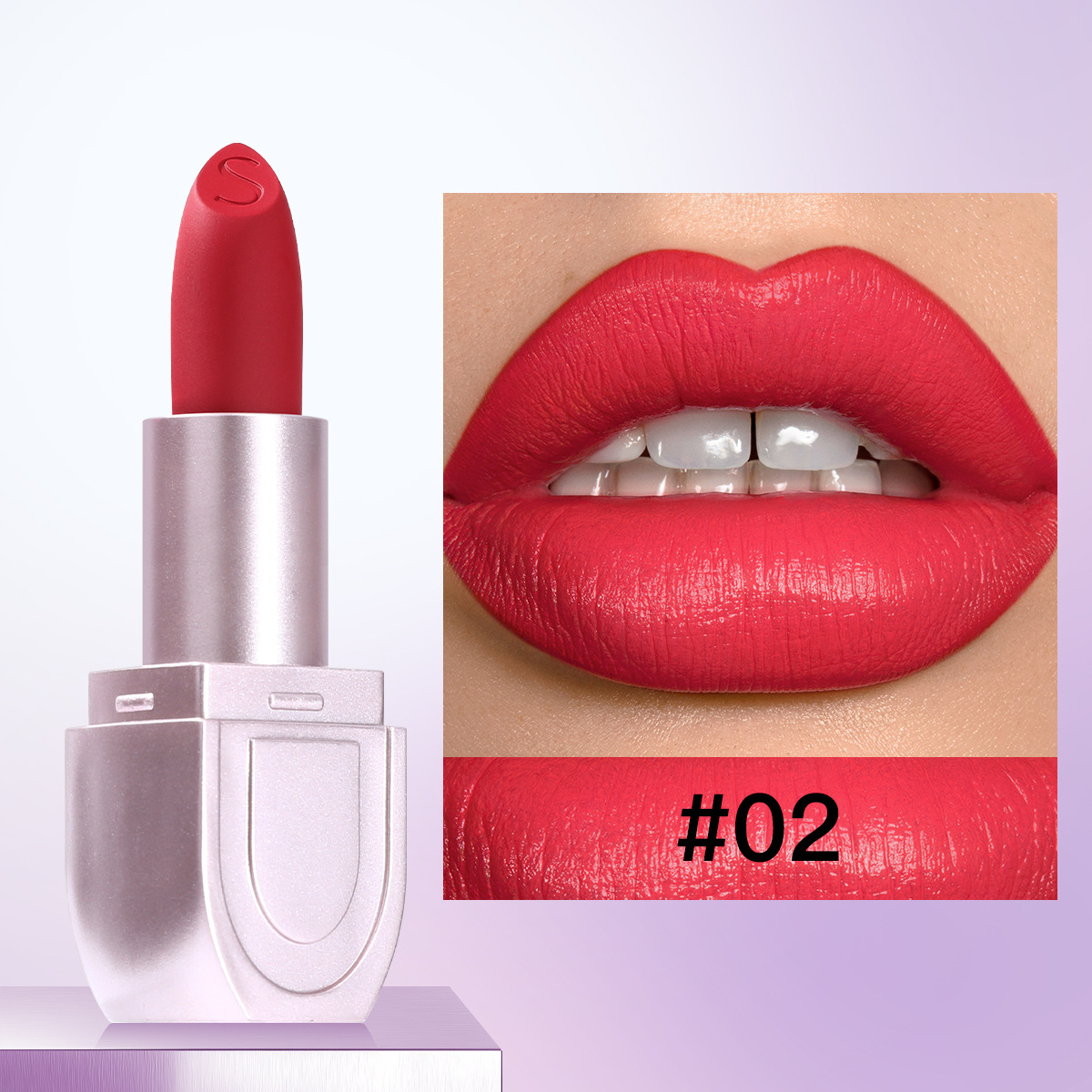 SAS Europa y los Estados Unidos transfronterizos impermeable impermeable impermeable taza humectante de goma fluorescente color natural semi-silicona lápiz labial
