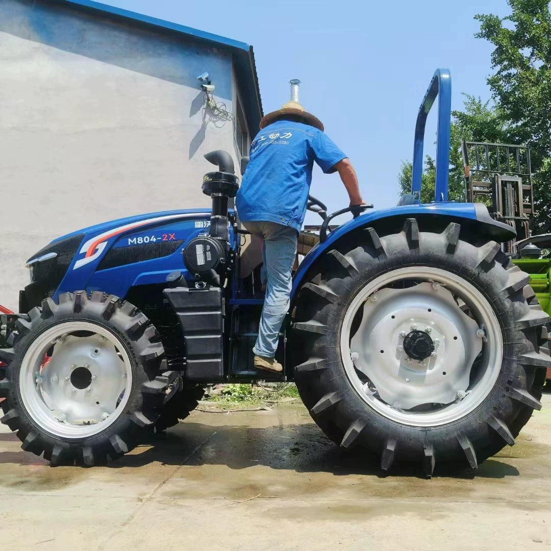 Tractor de cuatro ruedas Lovo M804-2X con motor Weichai, 80 caballos de fuerza, maquinaria agrícola grande para uso doméstico.