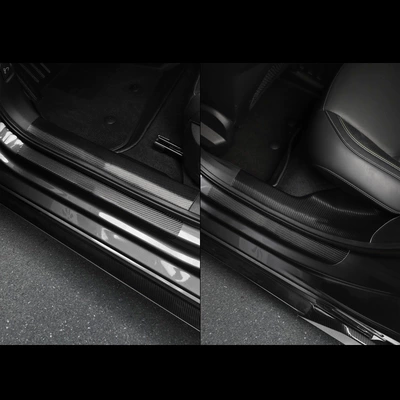 car anti-kick pad black door | Other Automotive Interior Supplies - 23-25-lk03-internal-and-external-threshold-strips-carbon-fiber-pattern-8-pieces