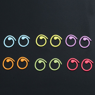 Painted Colorfuled Metal Mark Buckle DIY Knitting Tool Spiral Mark Buckle Zinc Alloy Mark Ring Funny Ring