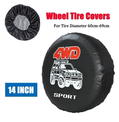 Electric Cars, Rovers, Off-Road Vehicles, Spare wheel cover - black-thickened-tire-cover-pull-rod-bag-14inch-m65-69cm-thickened-cy-64