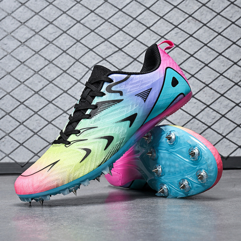 Cross-Border Cool Breathable Spike Shoes for Track and Field, Short and Medium Distance Running, Professional Competition Sports Shoes for Male and Female Students