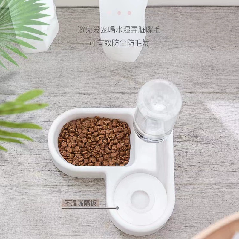 Новые принадлежности для домашних кошек и кошек Миска для домашних животных Угловая двойная миска Автоматическая поилка Миска для кормления Многофункциональная миска для кошек Прямоугольная миска