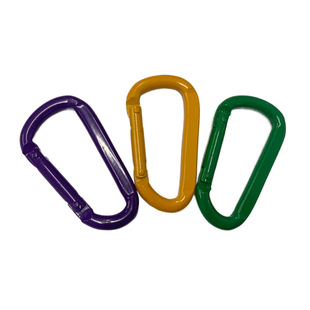No.8 Squashed D-type Spray Paint Spring Hook Multi-function Buckle Outdoor Mountaineering Buckle Rock Climbing Hook Outdoor Swing Hook