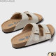 White Deer Same-Leather 2024 Flat Bottom Fishing Burken Shoes Sandals Women's Summer Wear Soft Bottom Burken Sandals