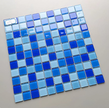 ✅户外泳池蓝色水晶马赛克玻璃300x300瓷砖贴片卫生间玻璃马赛克