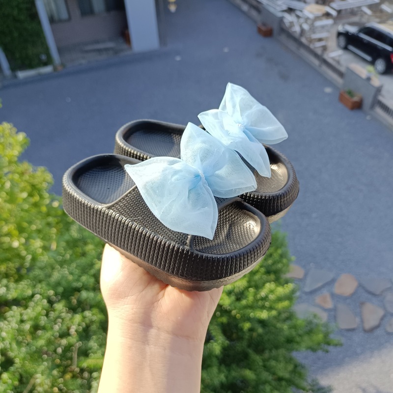 夏季儿童蝴蝶结拖鞋男女童室内防滑软底EVA萌拖可爱中小童亲子鞋|undefined