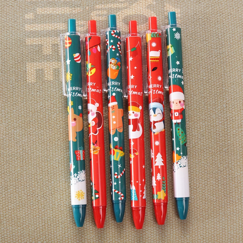 Nuevo bolígrafo de pulsación de Navidad adorable bolígrafo de escritorio de estudiantes de Navidad regalos de escritorio bolígrafo de firma