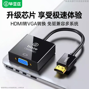 Biaz HDMI to Vga Converter with Audio Video Interface Hdim Laptop Desktop Set-Top Box