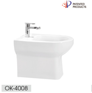 Bidé de Pie OK-4008 de Cerámica Fácil de Limpiar para Baño