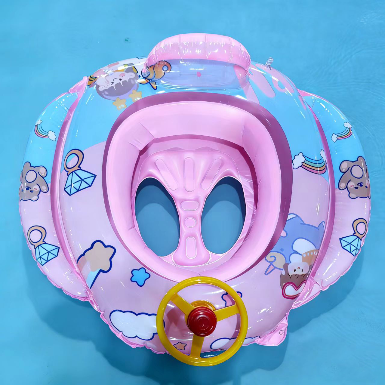 Flotador con Volante Infantil de 1 a 3 Años de PVC Ecológico, Inflable y Antivuelco para Piscina