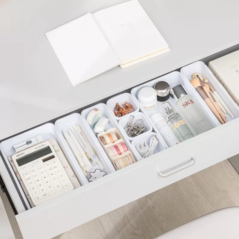 INS wind plastic debris stitching box Student office drawer group combination creative trumpet grid storage box