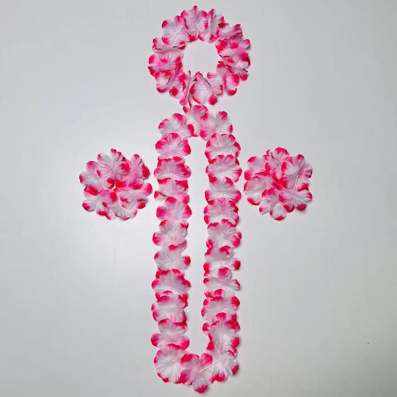 100cm Hawaian coronas 24 pares de eventos festivos multicolores fiesta fiesta creativa decoración de coronas de flores