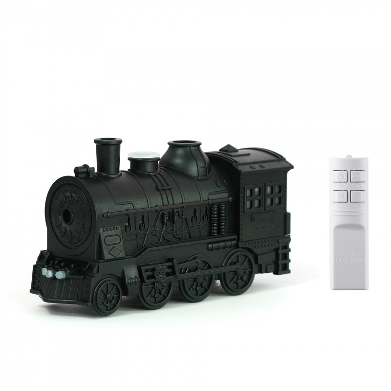 Small Train Flame Aromatherapy Machine Super Large Mist Spray Double Jet Desktop Creative Retro Essential Oil Aromatherapy Humidifier