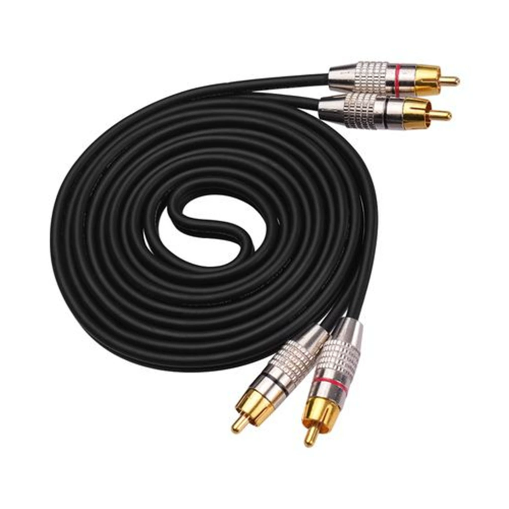 2RCA/2RCA two-to-two audio cable gold-plated pure copper male amplifier DVD player Lotus audio high-definition sound quality