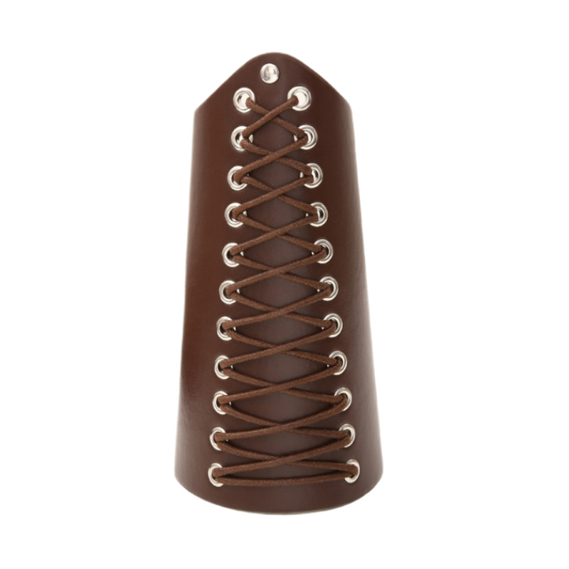 Pulseras exageradas de gran venta de Temu, pulseras con remaches de PU de estilo medieval, protectores de brazos de ciclismo con cuerda encerada personalizada, accesorios de COSPIAY