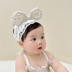 Baby's fontanelle hat summer thin gold thread embroidery butterfly knot empty top headband for newborn children adorable headwear