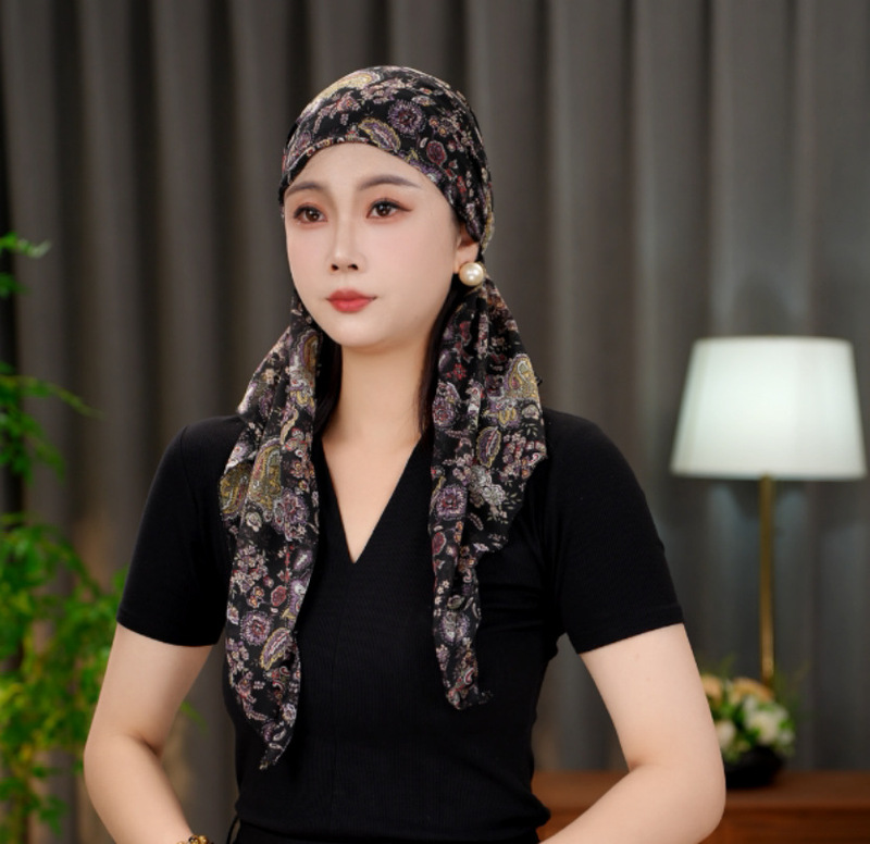 【蝶舞】休闲薄款潮流洋气飘带帽子女百搭碎花帽遮白发四季透气|undefined