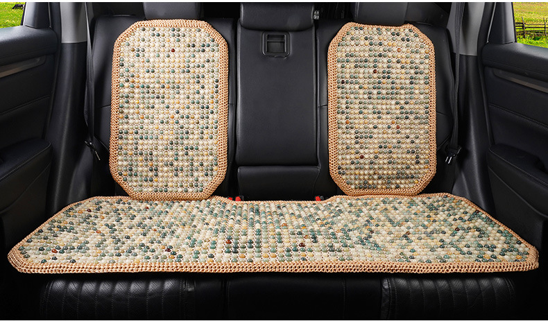 Natural Bodhi Car Seat Cushion Summer Cooling Cushion Single Piece Three-Piece Set Ventilated Breathable Beads Office Universal Seat Cushion