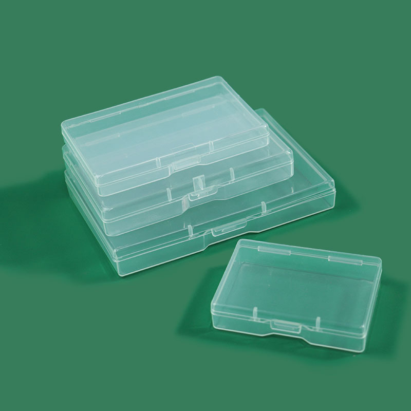 Factory wholesale transparent rectangular plastic box PP plastic box accessories storage box parts box card packaging box