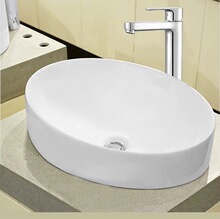 科台上盆K-99183T-0乔司椭圆形时尚家用面盆洗手盆陶瓷洗脸盆