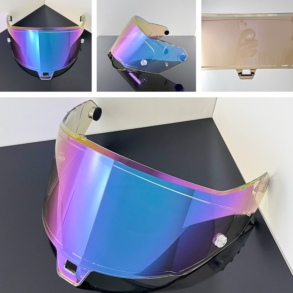Sr10 Helmet Lens Is Compatible with Sr10 Electroplated Multi-Color Day and Night Universal Color-Changing Lens Sr10 Motorcycle Helmet Mirror