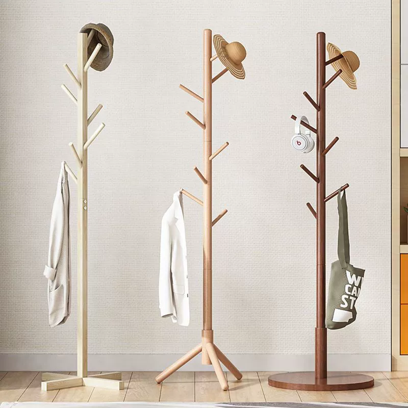 Вешалка для одежды напольная вертикальная домашняя вешалка для одежды для спальни вешалка для одежды из цельного дерева простая подвесная сушилка для одежды в общежитии