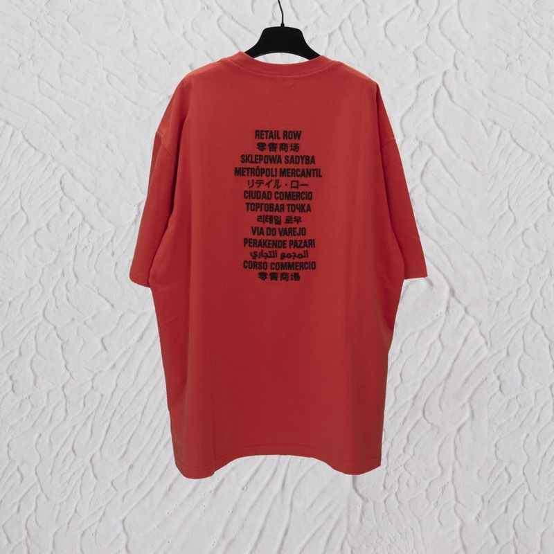 オリジナルパリBファーティーンジョイントモデルの正しいバージョン、文字刺繍入り男女兼用小衿半袖Tシャツ|undefined