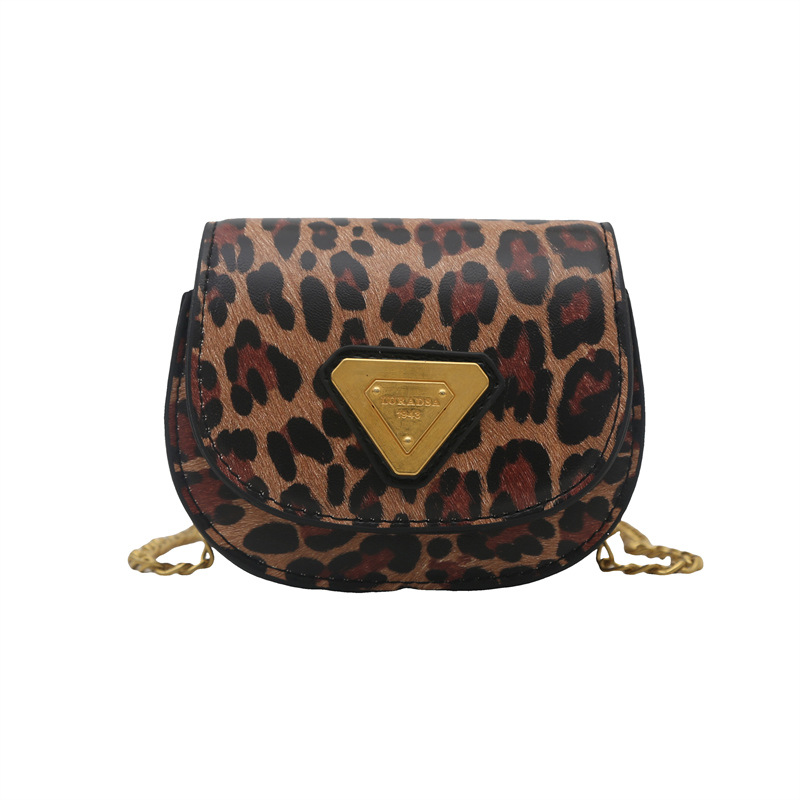 Bolsos de hombro coreanos para niños y niñas de moda con patrón de leopardo extranjero mini mochila para bebés nueva cadena transfronteriza bolso para niños